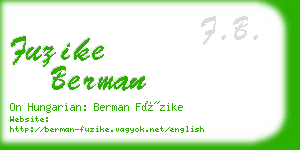 fuzike berman business card